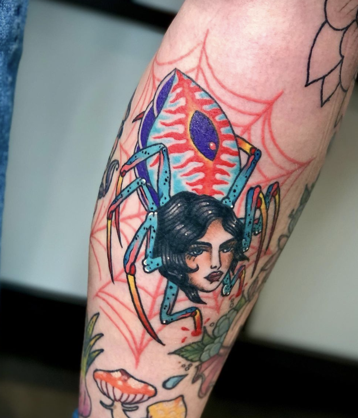 Lady Spider Tattoo by Brendan Rowe at Memoir Tattoo